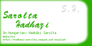 sarolta hadhazi business card